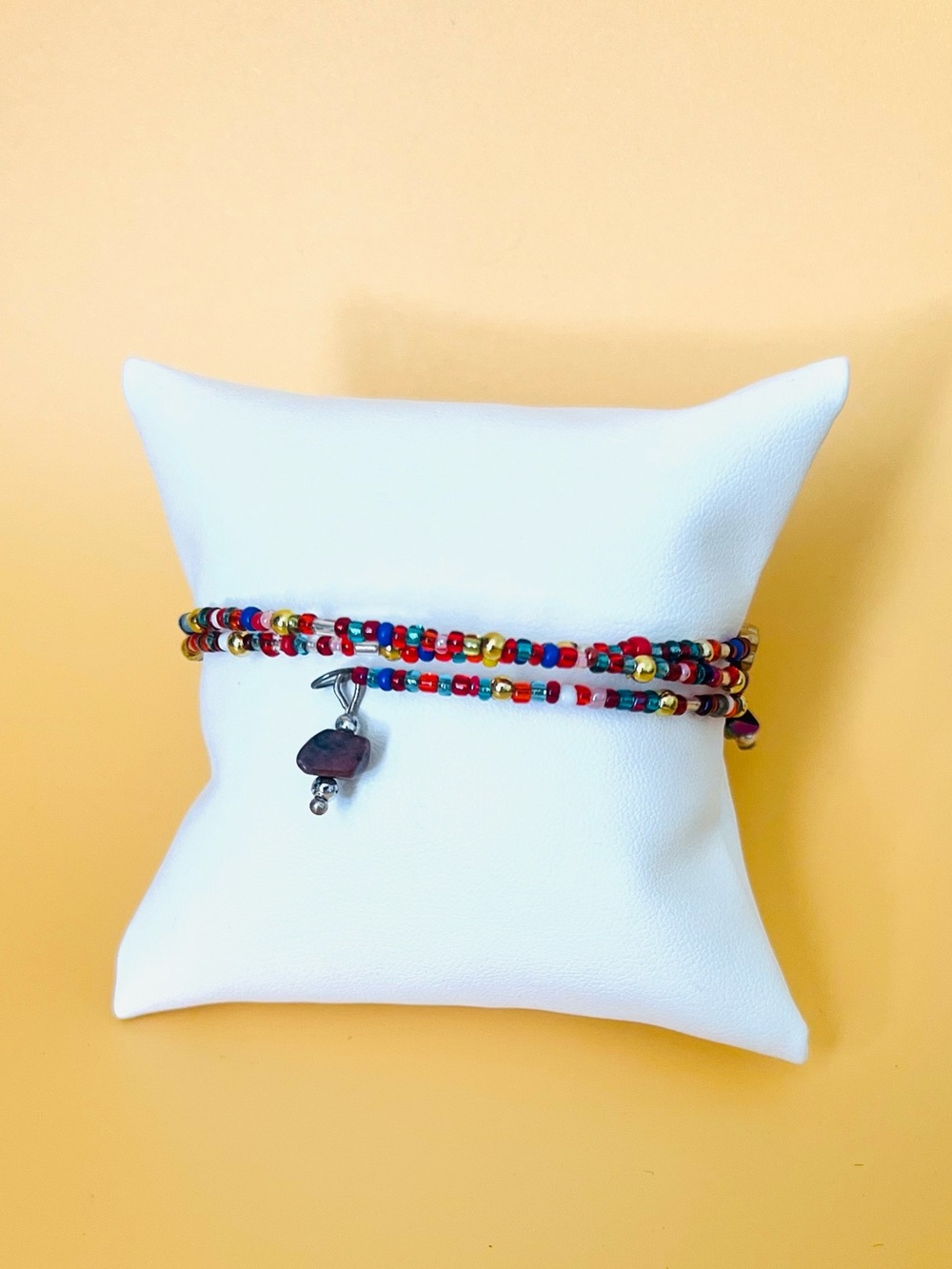 Multicolor Beaded adjustable Bracelet with charms